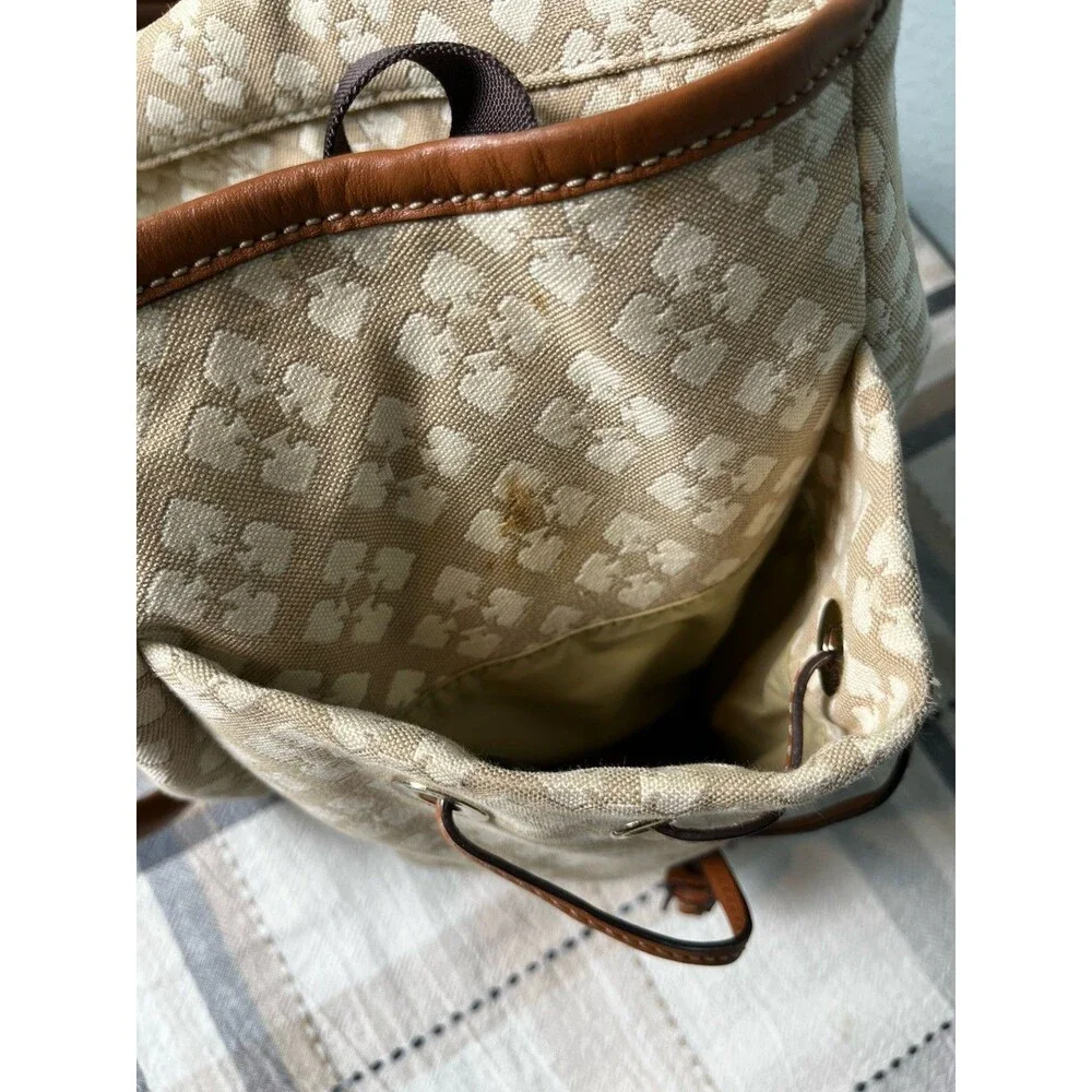 Kate Spade New York Stevi Classic Stucco Canvas & Leather Large Tote/Diaper Bag